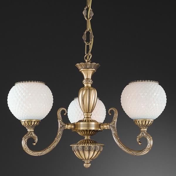 Люстра Reccagni Angelo L. 8450/3 L. 8450/3 BRONZO ARTE BIANCO
