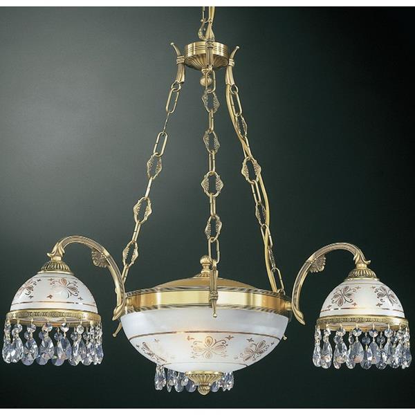 Люстра подвесная Reccagni Angelo L. 6000/3+2 L. 6000/3+2 BRONZO ARTE SERIGRAFIA - CR.TRASP.