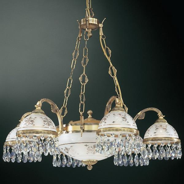 Люстра подвесная Reccagni Angelo L. 6000/6+2 L. 6000/6+2 BRONZO ARTE SERIGRAFIA - CR.TRASP.