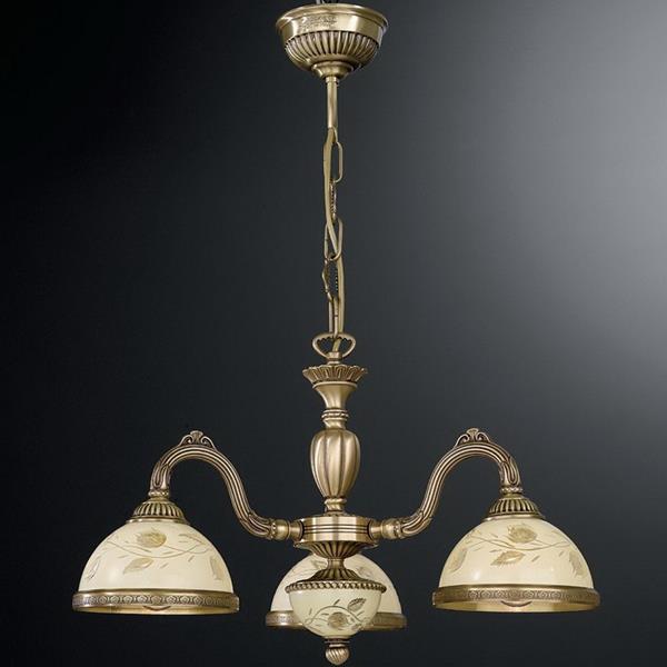 Люстра подвесная Reccagni Angelo L. 6208/3 L. 6208/3 BRONZO ARTE ROSE