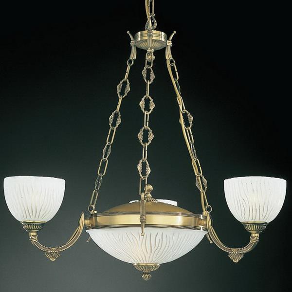 Люстра подвесная Reccagni Angelo L. 5600/3+2 L. 5600/3+2 BRONZO ARTE BIANCO