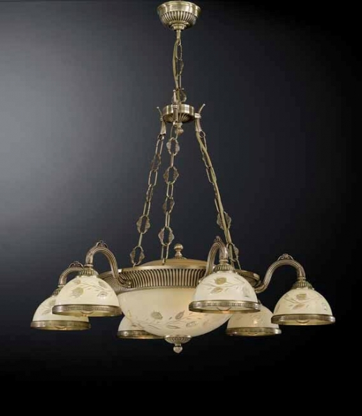 Люстра подвесная RECCAGNI ANGELO L. 6208/6+3 L. 6208/6+3 BRONZO ARTE ROSE