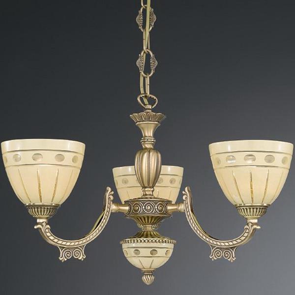 Люстра Reccagni Angelo L. 7054/3 L. 7054/3 BRONZO ARTE CREMA CLASSICO