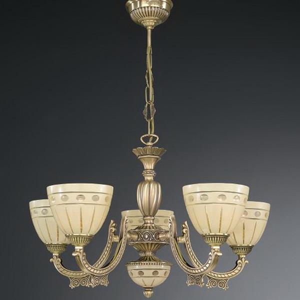Люстра Reccagni Angelo L. 7054/5 L. 7054/5 BRONZO ARTE CREMA CLASSICO