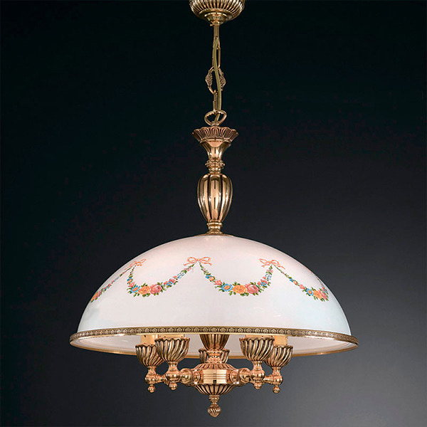 Люстра Reccagni Angelo L. 8100/48 ORO FRANCESE FESTONI