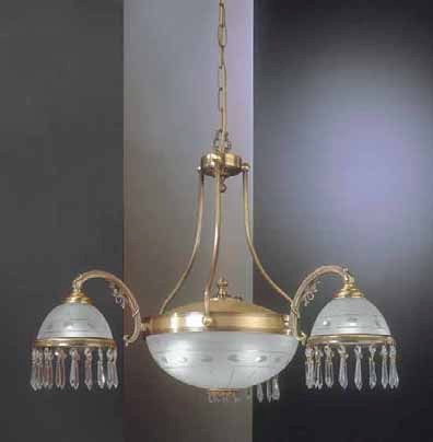 Люстра RECCAGNI ANGELO L. 3841/3+2 L. 3841/3+2 BRONZO ARTE VE. MOL. + CRISTALLI