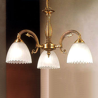 Люстра Reccagni Angelo L. 3520/3 BRONZO ARTE VETRO SATIN