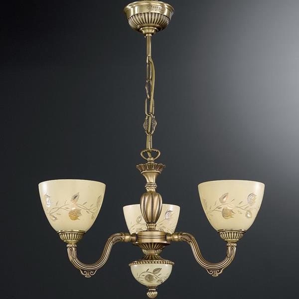 Люстра подвесная Reccagni Angelo L. 6258/3 L. 6258/3 BRONZO ARTE ROSE
