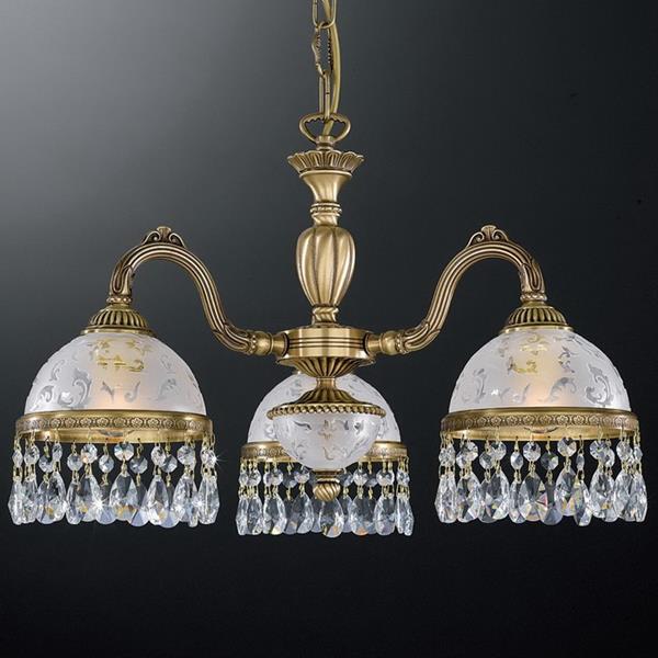 Люстра подвесная Reccagni Angelo L. 6200/3 L. 6200/3 BRONZO ARTE ORIENTE + TRASP.