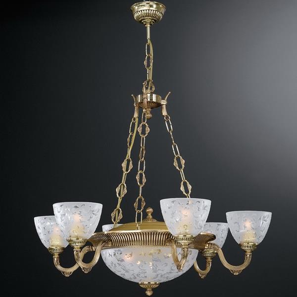 Люстра RECCAGNI ANGELO L. 6352/6+3 L. 6352/6+3 ORO FRANCESE ORIENTE