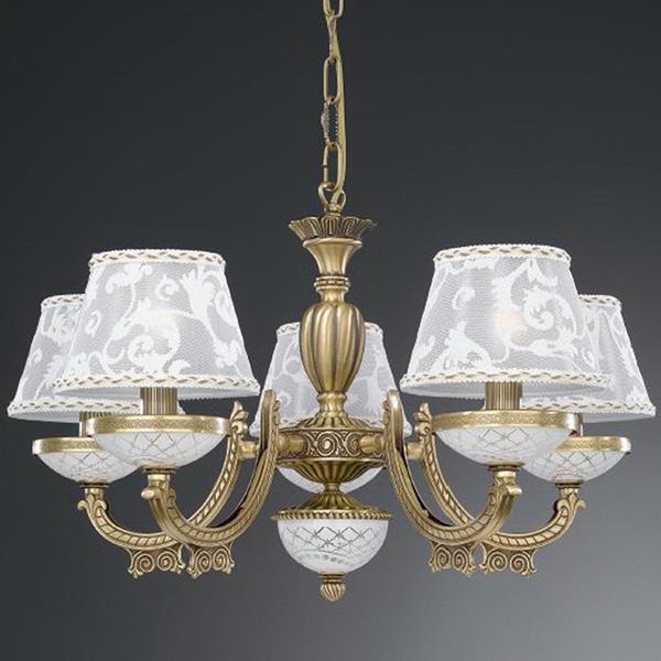 Люстра RECCAGNI ANGELO L. 7032/5 L. 7032/5 BRONZO ARTE IMPERO PAR. RICAMO