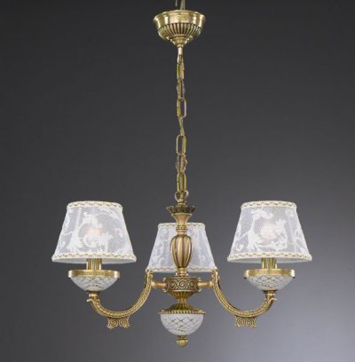 Люстра RECCAGNI ANGELO L. 7032/3 BRONZO ARTE IMPERO PAR. RICAMO