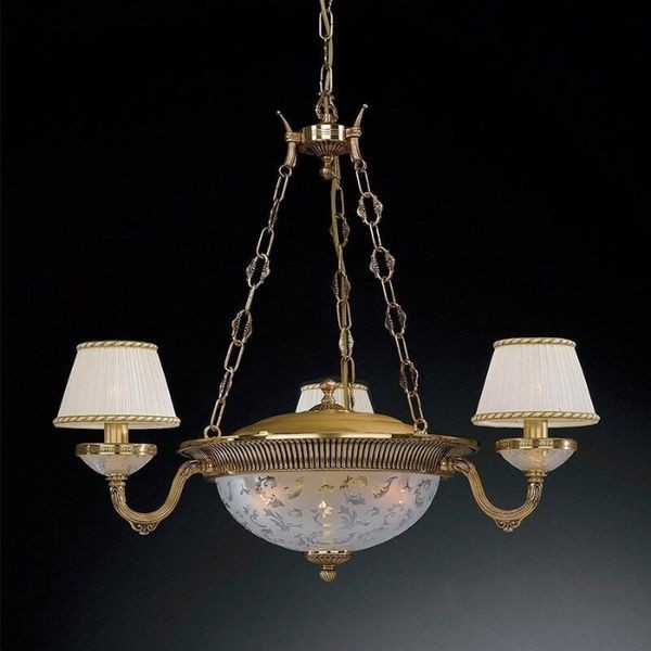 Люстра Reccagni Angelo L. 6502/3+3 ORO FRANCESE ORIENTE PLISSE