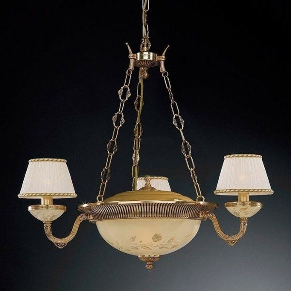 Люстра Reccagni Angelo L. 6522/3+3 ORO FRANCESE ROSE PLISSE