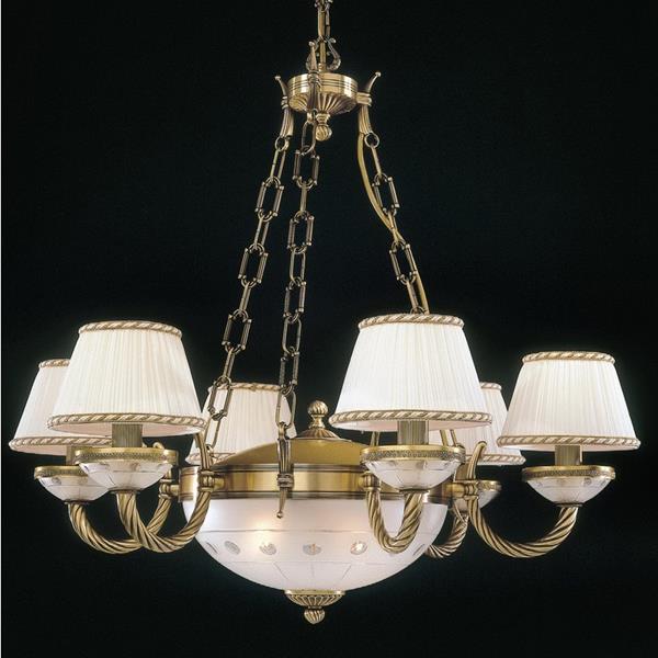 Люстра подвесная Reccagni Angelo L. 4660/6+2 L. 4660/6+2 BRONZO ARTE PARALUME