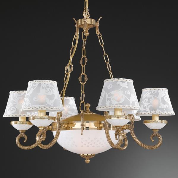 Люстра Reccagni Angelo L. 8380/6+2 ORO FRANCESE PRIMAVERA - RICAMO