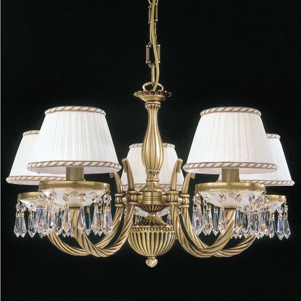 Люстра Reccagni Angelo L. 4661/5 L. 4661/5 BRONZO ARTE PARALUME+CRISTALLI