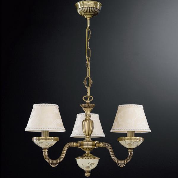 Люстра RECCAGNI ANGELO L. 6425/3 L. 6425/3 BRONZO ARTE ROSE DAMASCATO