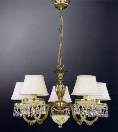 Люстра RECCAGNI ANGELO L. 6523/5 ORO FRANCESE ROSE DAMASCATO+TRASP.