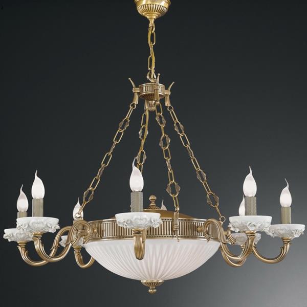 ЛЮСТРА RECCAGNI ANGELO L. 9011/8+3 L. 9011/8+3 BRONZO ARTE BIANCO
