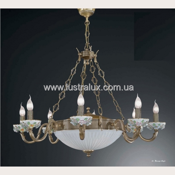 ЛЮСТРА RECCAGNI ANGELO L. 9010/8+3 BRONZO ARTE COLORATO