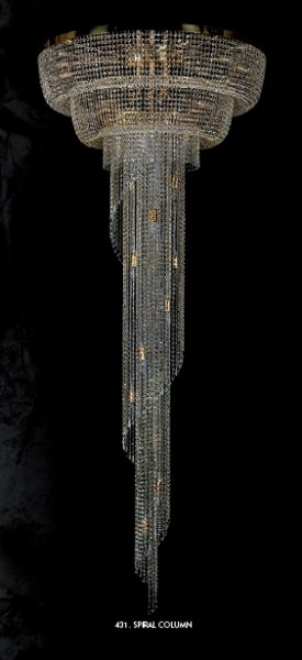 Люстра хрустальная Artglass SPIRAL COLUMN 1000x2500 CE A2526659