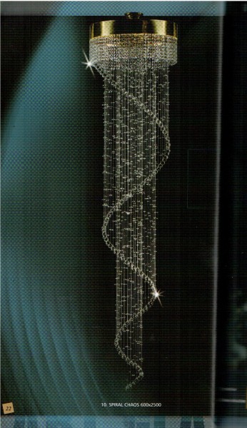 Люстра Хрусталь Artglass SPIRAL 600x2500 CHAOS CE A25227