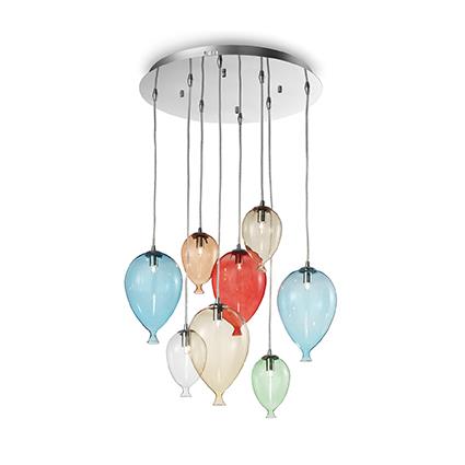 Люстра припотолочная Ideal Lux CLOWN SP8 COLOR 100944