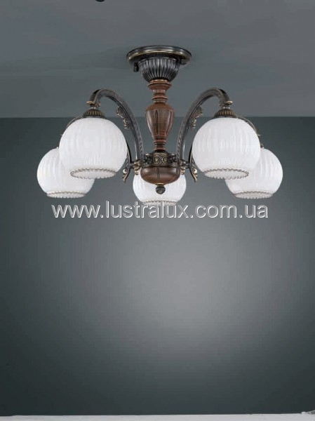 Люстра Reccagni Angelo PL. 8920/5 BRONZO SF. BIANCO