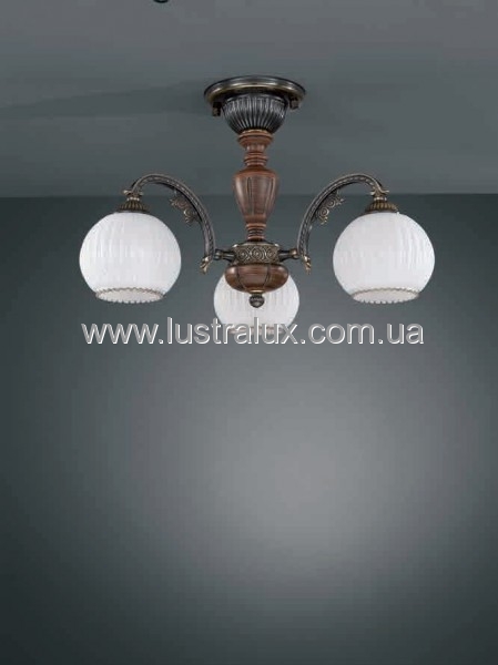Люстра Reccagni Angelo PL. 8920/3 BRONZO SF. BIANCO