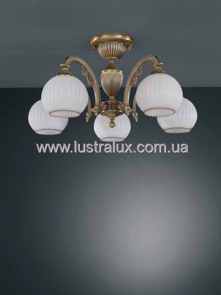 Люстра Reccagni Angelo PL. 8720/5 BRONZO ARTE BIANCO