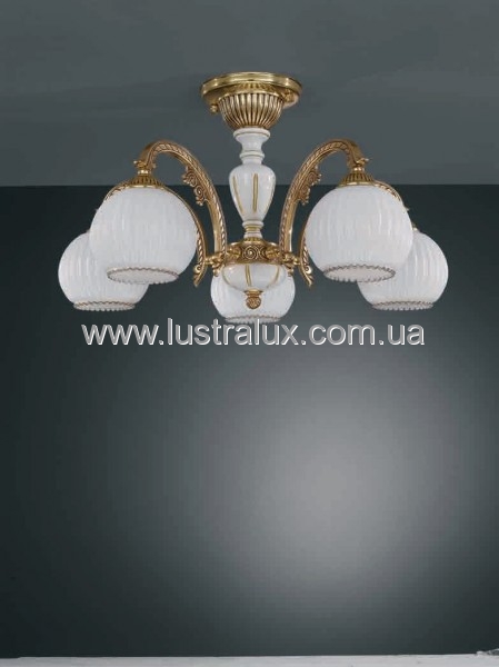 Люстра Reccagni Angelo PL. 8830/5 ORO FRANCESE BIANCO