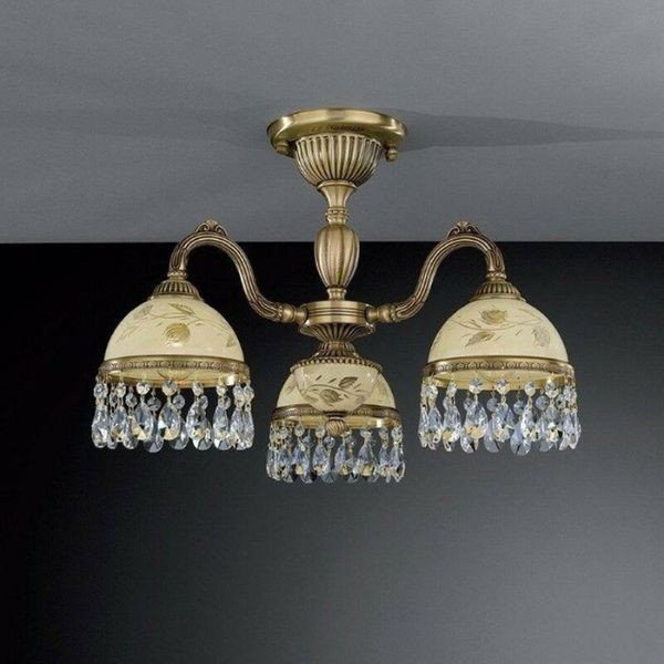 Люстра Reccagni Angelo PL. 6226/3 BRONZO ARTE ROSE + TRASP.