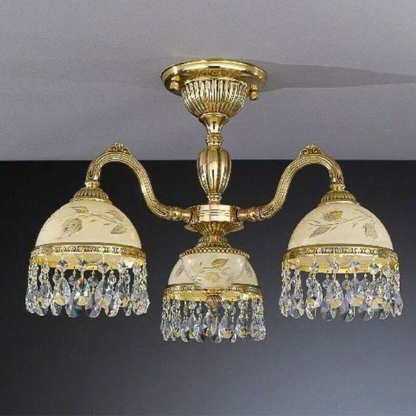 Люстра Reccagni Angelo PL. 6326/3 ORO FRANCESE ROSE + TRASP.