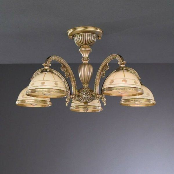 Люстра Reccagni Angelo PL. 7024/5 BRONZO ARTE CREMA CLASSICO