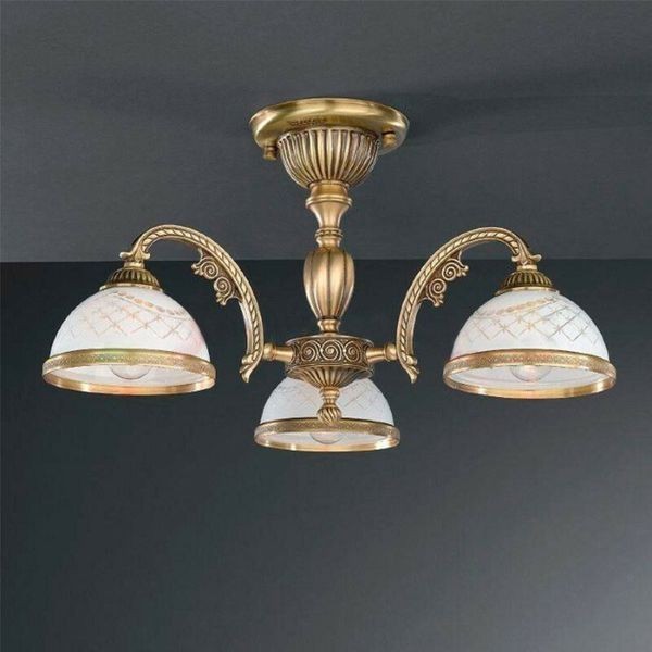 Люстра Reccagni Angelo PL. 7022/3 BRONZO ARTE BIANCO IMPERO