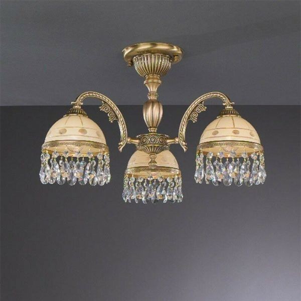 Люстра Reccagni Angelo PL. 7023/3 BRONZO ARTE CREMA CLASSICO + TRASP.