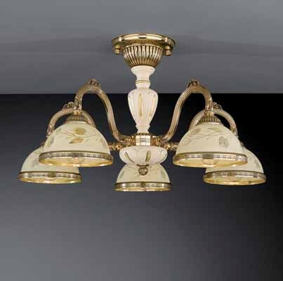 Люстра припотолочная RECCAGNI ANGELO PL. 6928/5 ORO FRANCESE ROSE