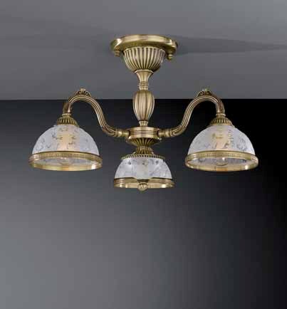 Люстра припотолочная Reccagni Angelo PL. 6222/3 PL. 6222/3 BRONZO ARTE ORIENTE