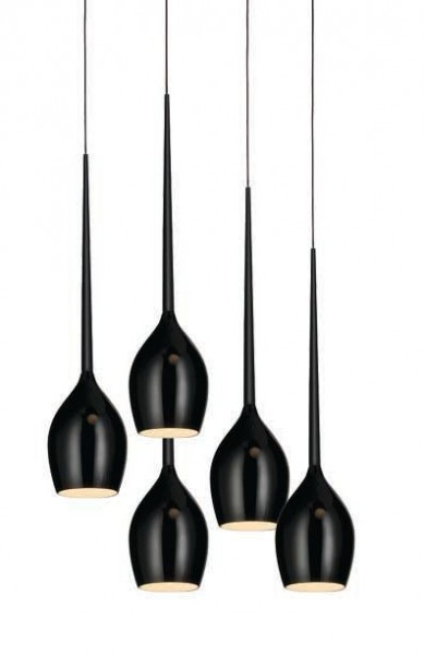 Подвесной светильник Azzardo Izza 5 (MD 1288A-5BL SHINY BLACK) AZ0312