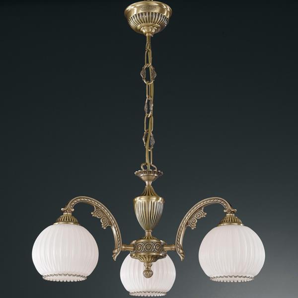 Люстра Reccagni Angelo L. 8700/3 BRONZO ARTE BIANCO