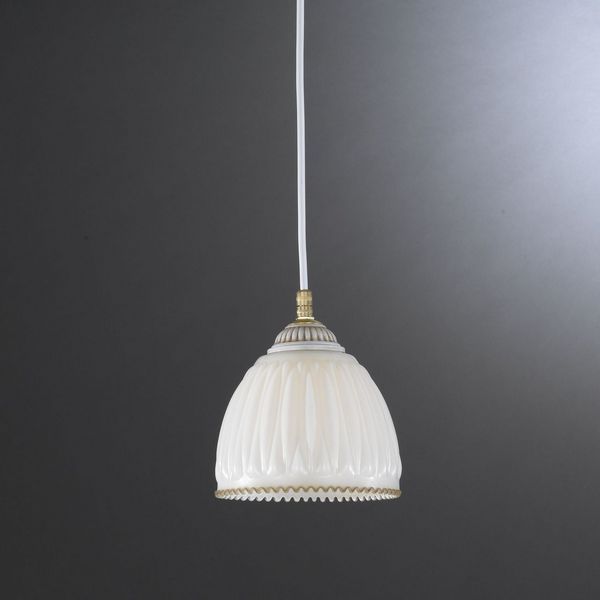 Подвесной светильник Reccagni Angelo L. 9671/14 BIANCO ANTICO VETRO AVORIO