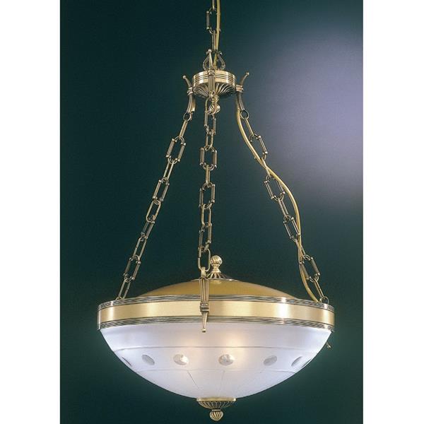 Люстра подвесная RECCAGNI ANGELO L. 650/3 L. 650/3 BRONZO ARTE VETRO SAT. MOLATO