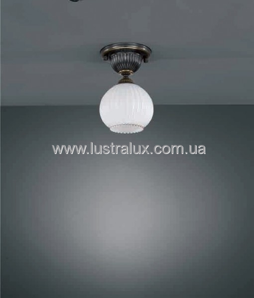 Светильник Reccagni Angelo PL. 8900/1 BRONZO SF. BIANCO