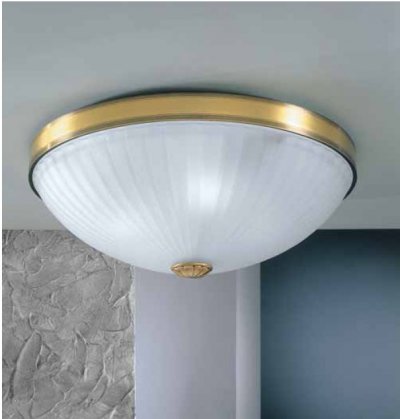 Светильник потолочный RECCAGNI ANGELO PL. 3060/4 BRONZO ARTE VETRO SATIN