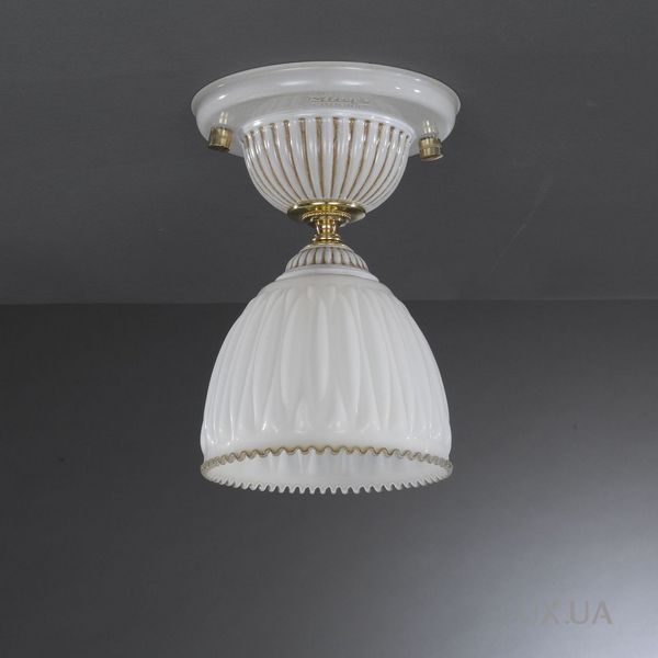 Потолочный светильник Reccagni Angelo PL. 9671/1 BIANCO ANTICO VETRO AVORIO
