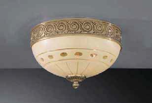 Потолочный светильник Reccagni Angelo PL 7104/2 PL. 7104/2 ORO FRANCESE CREMA CLASSICO