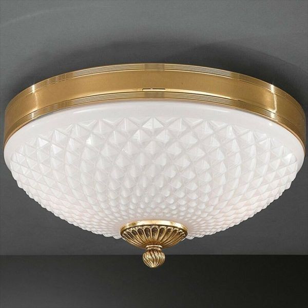 Классический потолочный светильник Reccagni Angelo PL. 8500/2 ORO FRANCESE BIANCO