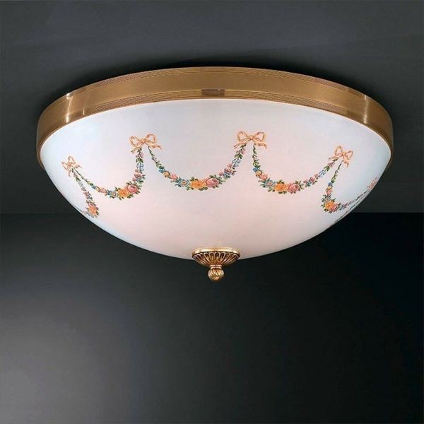 Классический потолочный светильник Reccagni Angelo PL. 8100/4 ORO FRANCESE FESTONI