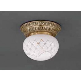 Светильник настенно-потолочный Reccagni Angelo PL. 7820/1 ORO FRANCESE BIANCO IMPERO